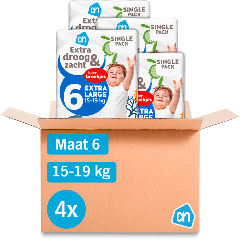 Een afbeelding van AH EDEZ luierbroekjes maat 6 4-pack