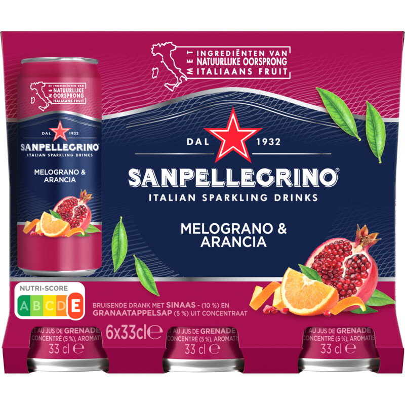 Een afbeelding van S. Pellegrino Melograno & arancia 6-pack