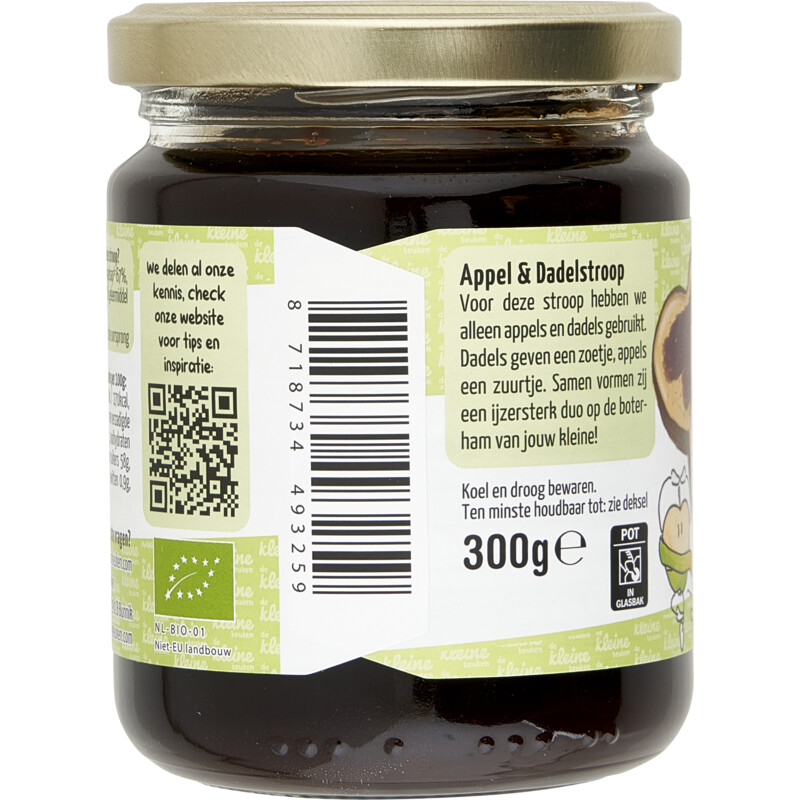 Een afbeelding van De Kleine Keuken Biologische appel & dadel stroop kids