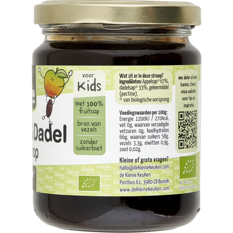 Een afbeelding van De Kleine Keuken Biologische appel & dadel stroop kids