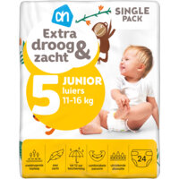 Een afbeelding van AH Extra droog en zacht luiers maat 5