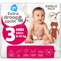 Een afbeelding van AH Extra droog en zacht luiers maat 3