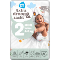 Een afbeelding van AH Extra droog en zacht luiers maat 2