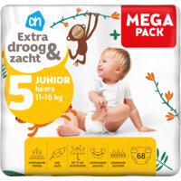 Een afbeelding van AH Extra droog en zacht luiers maat 5