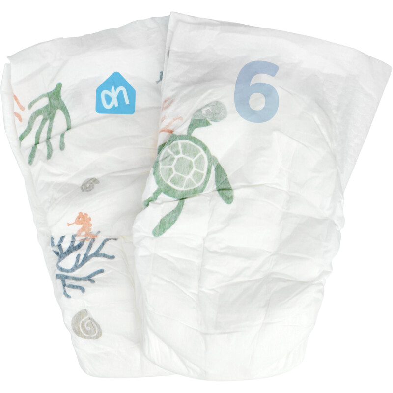 Een afbeelding van AH Extra droog en zacht luiers maat 6