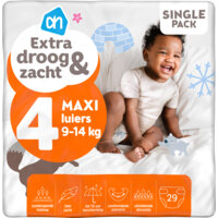 Een afbeelding van AH Extra droog en zacht luiers maat 4