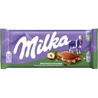 Een afbeelding van Milka Chocoladereep gebroken hazelnoten