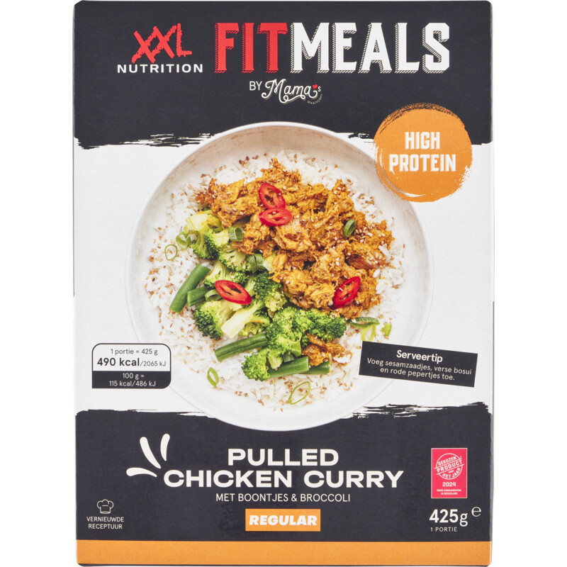 Een afbeelding van Fitmeals Pulled chicken curry