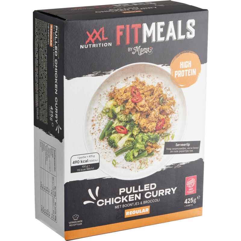 Een afbeelding van Fitmeals Pulled chicken curry