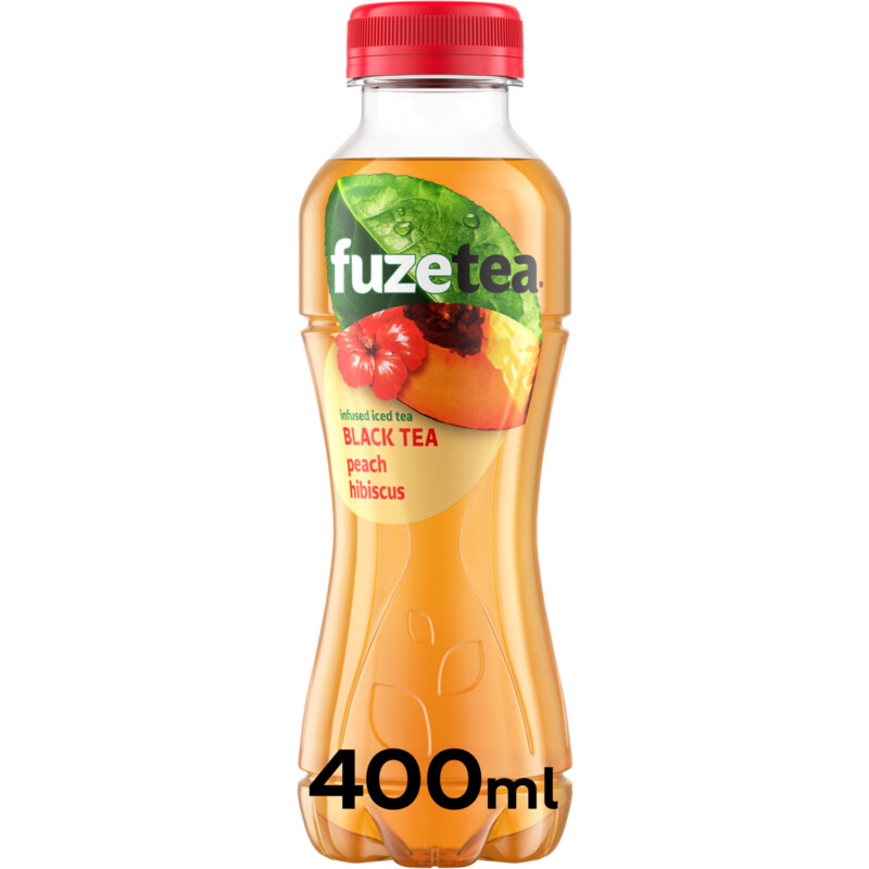 Een afbeelding van Fuze Tea Black ice tea peach hibiscus