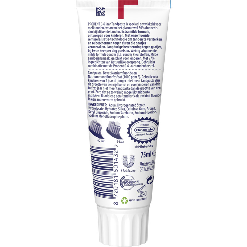 Een afbeelding van Prodent Tandpasta Mario kids 0-6 jaar
