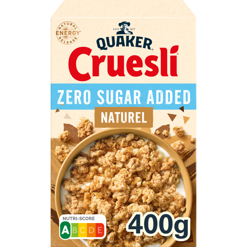 Een afbeelding van Quaker Cruesli zero sugar added naturel
