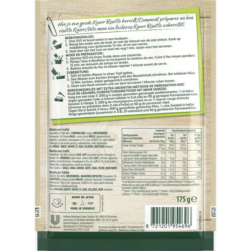 Een afbeelding van Knorr Risotto truffel