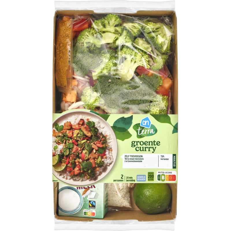 Een afbeelding van AH Terra Plantaardige verspakket groentecurry