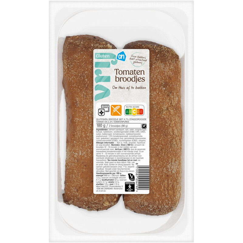 Een afbeelding van AH Glutenvrij Tomaten broodjes