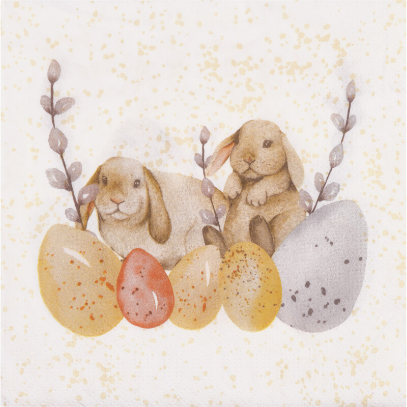 Een afbeelding van AH Servet konijntjes 33x33cm