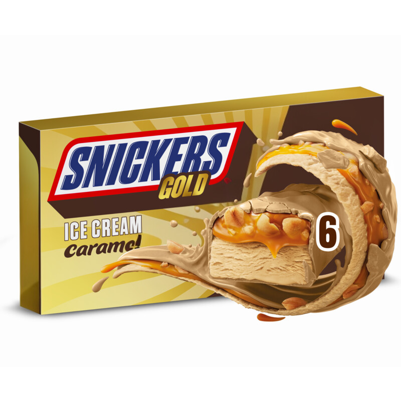 Een afbeelding van Snickers Gold ice cream caramel