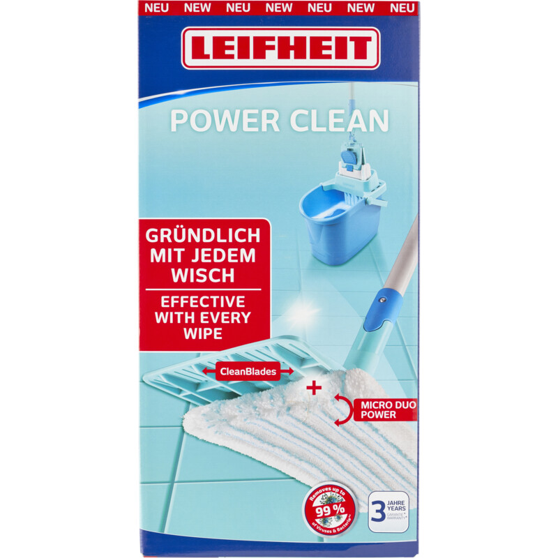 Een afbeelding van Leifheit Powerclean vloerwisserset bel