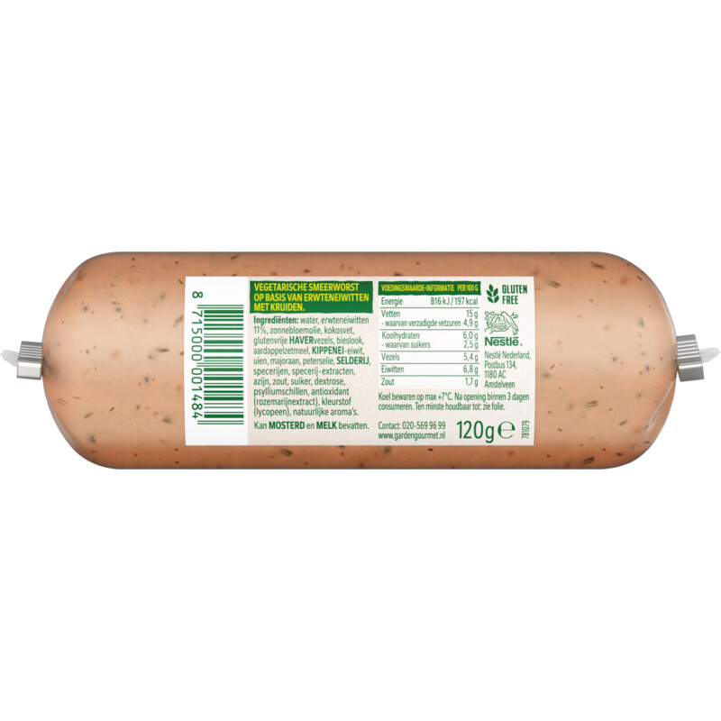 Een afbeelding van Garden Gourmet Smeerworst tuinkruiden