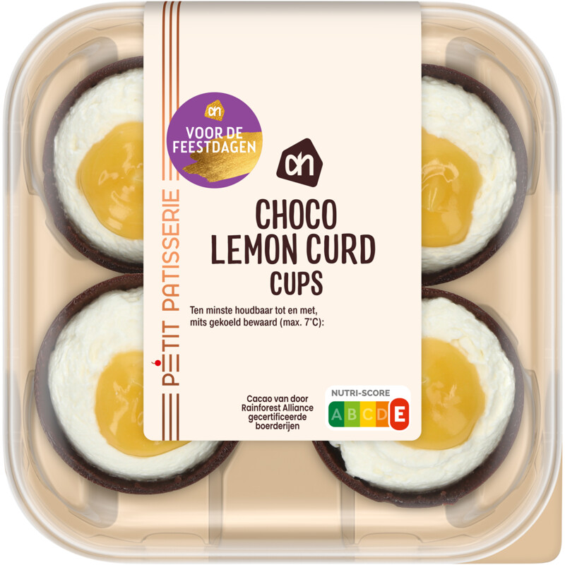 Een afbeelding van AH Choco lemon curd cups