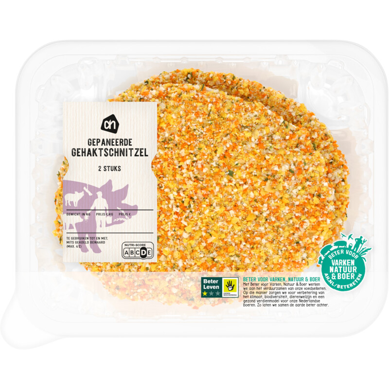 Een afbeelding van AH Gepaneerde gehaktschnitzel