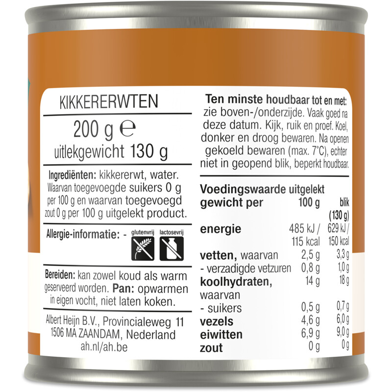 Een afbeelding van AH Terra Kikkererwten