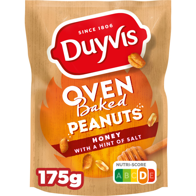 Een afbeelding van Duyvis Oven baked peanuts honey salt