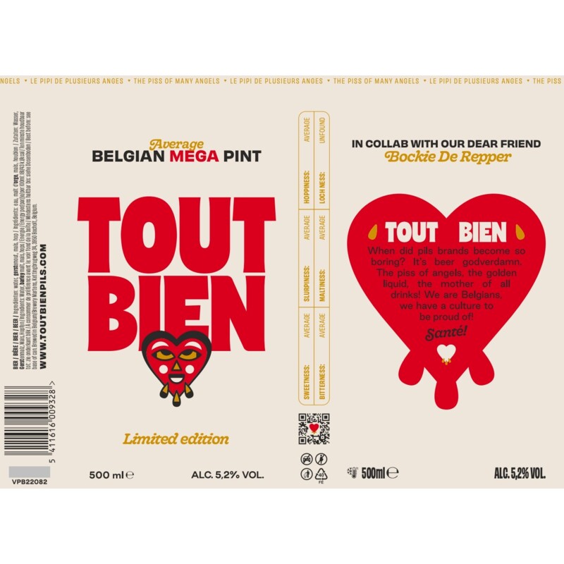 Tout Bien Average Belgian pils 4-pack bel
