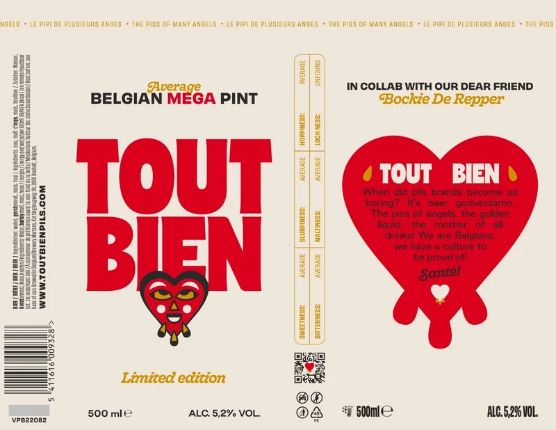 Tout Bien Average Belgian pils 4-pack bel