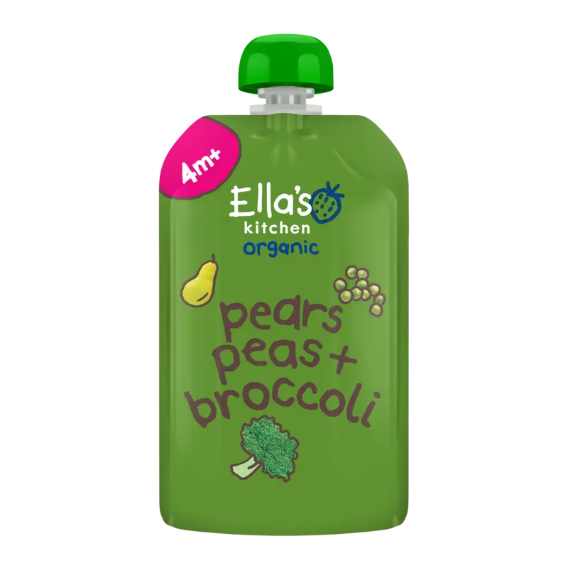Knijpfruit pears, peas + broccoli 4m+