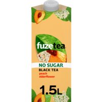 Een afbeelding van Fuze Tea Black tea peach elderflower no sugar