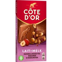 Een afbeelding van Côte d'Or Chocoladereep rozijnen hele hazelnoot