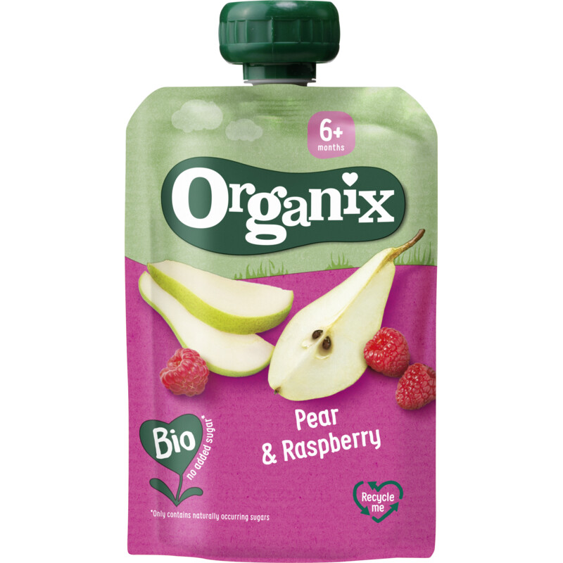 Een afbeelding van Organix Knijpfruit peer framboos 6m+