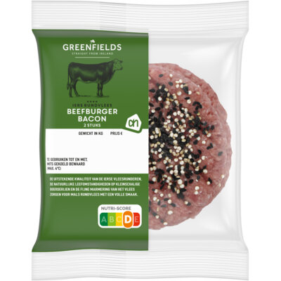pdp-image-AH Greenfields Beefburger bacon 2 stuks