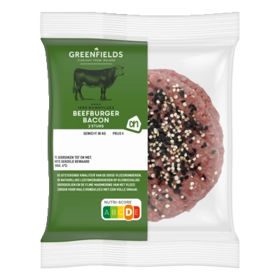 pdp-image-AH Greenfields Beefburger bacon 2 stuks