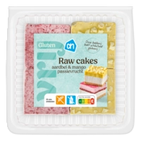 AH Glutenvrij Raw cakes aardbei en passievrucht mango