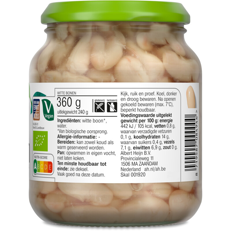 Een afbeelding van AH Terra Biologisch witte bonen