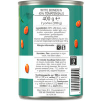 Een afbeelding van AH Terra Witte bonen in tomatensaus