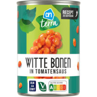 Een afbeelding van AH Terra Witte bonen in tomatensaus