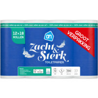 Een afbeelding van AH Toiletpapier zacht 3-laags 12=18 rollen