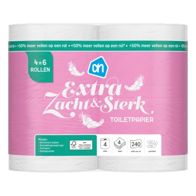 pdp-image-AH Toiletpapier zacht 4-laags 4=6 rollen