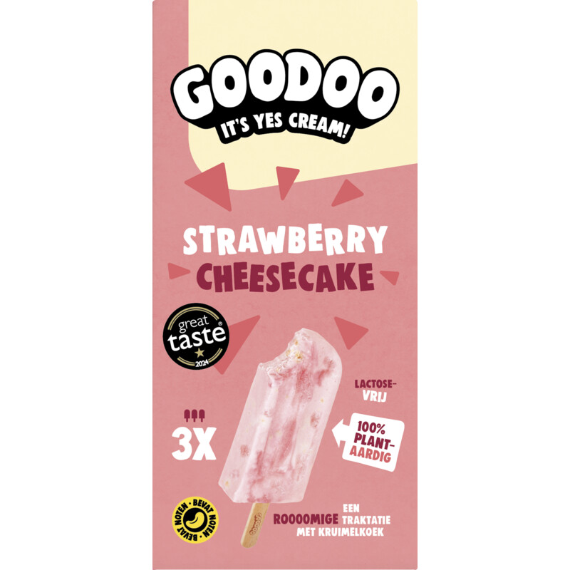 Een afbeelding van Goodoo Strawberry cheesecake