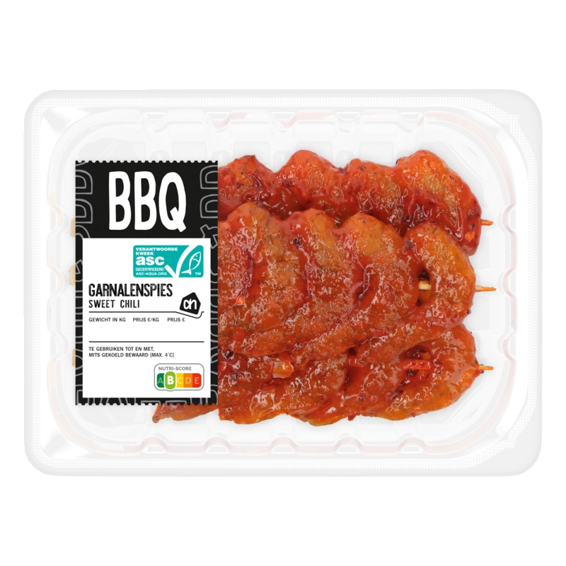 BBQ garnalenspies sweet chili