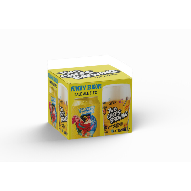 Een afbeelding van Two Chefs Brewing Funky falcon 4-pack