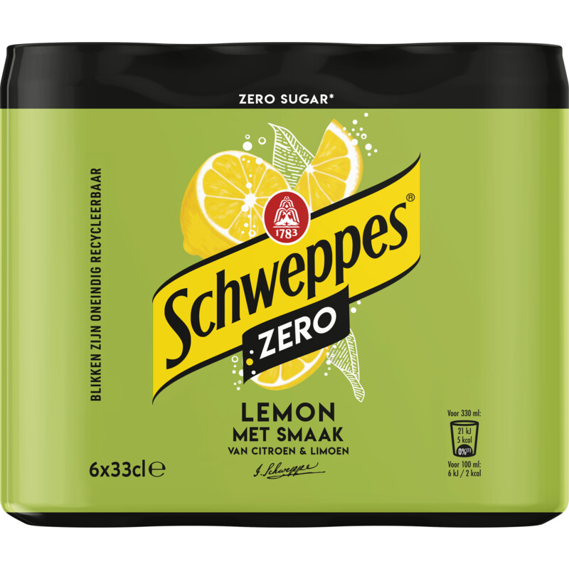 Een afbeelding van Schweppes Lemon zero 6-pack