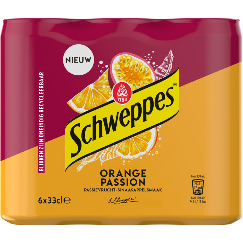 Een afbeelding van Schweppes Orange passion 6-pack