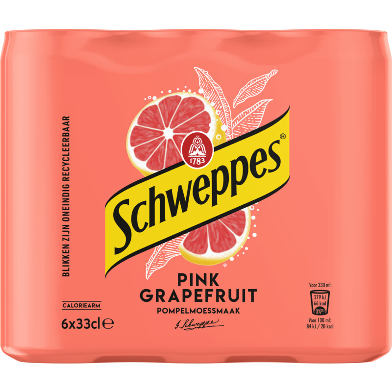 Een afbeelding van Schweppes Pink grapefruit 6-pack