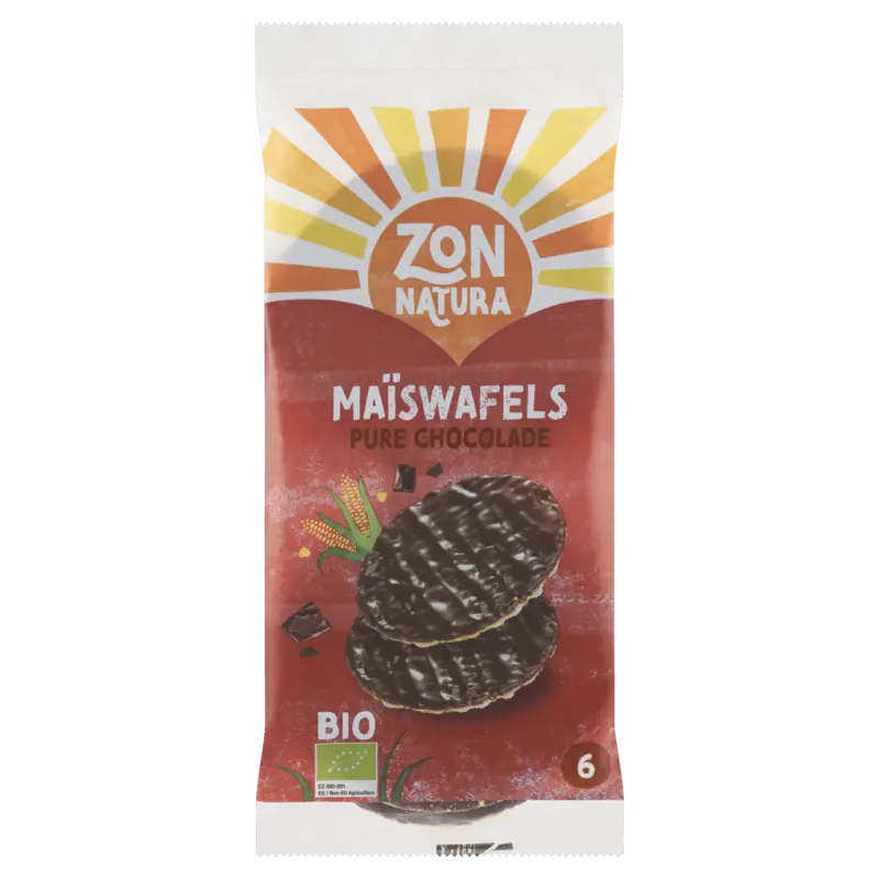 Zonnatura Maiswafel chocolade puur