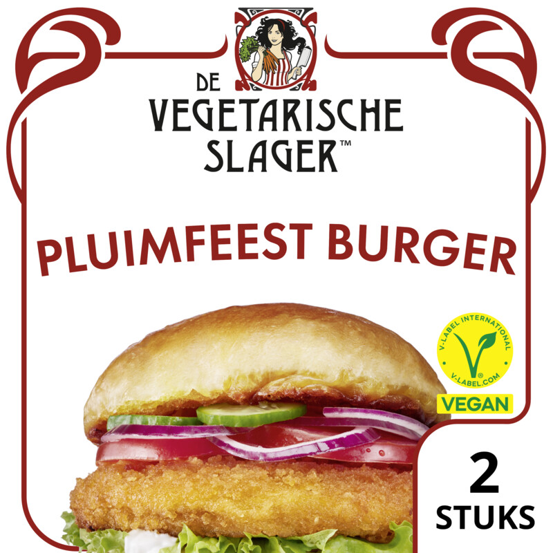 Een afbeelding van Vegetarische Slager Vegan pluimfeestburger