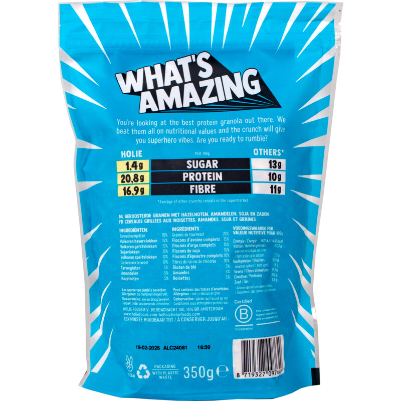 Een afbeelding van Holie's Granola protein crunch